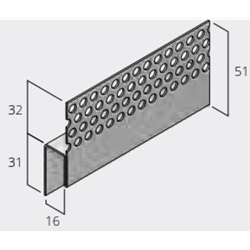 KAYCAN Lüftungsabschlussprofil oben JL 51/16